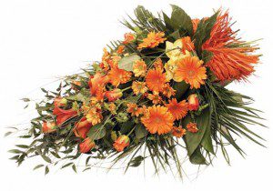 Orange Floral Arrangement - Swanborough Funerals