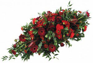 Red floral arrangement - Swanborough Funerals